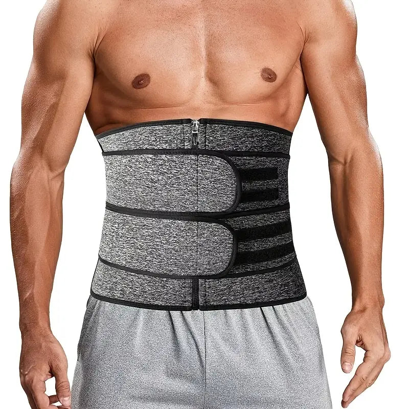 Men's Zipper Double Waist Trainer Tightener Abdominal