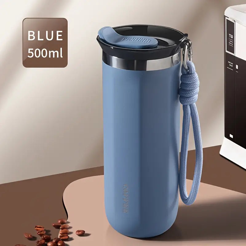 1pc Double-Layer Stainless Steel Vacuum Coffee Mug 500ml
