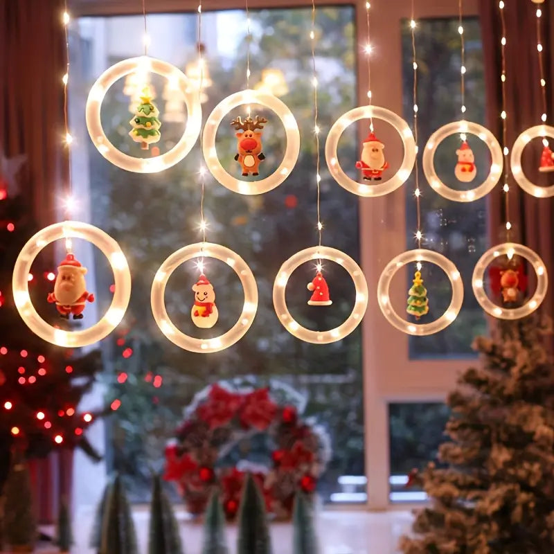 USB-Powered Festive Christmas Decor with Santa, Reindeer, Snowman & Tree Designs