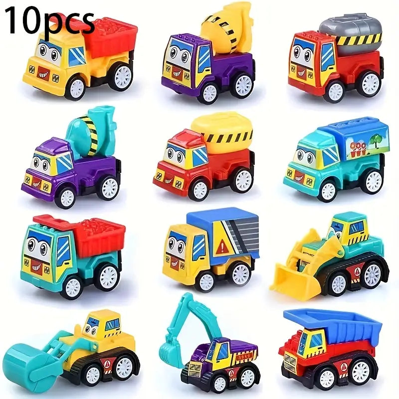 10pcs Kids' Pull back Vehicle toy set