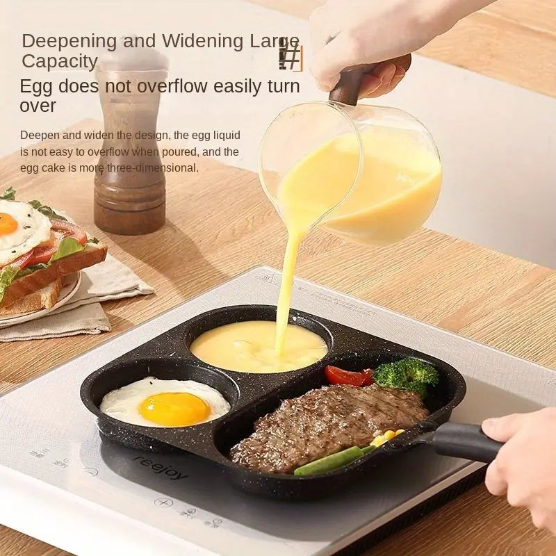 3-in-1 Non-Stick Cast Iron Breakfast Pan