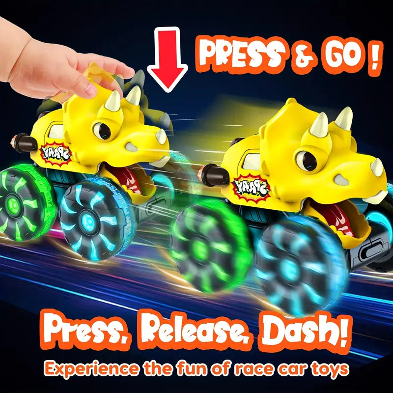 3 Piece Monster Truck Toy, Motion Activated Light-Up