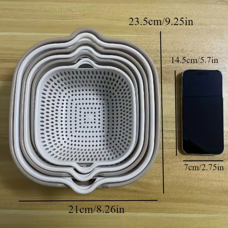 3pcs Heavy-Duty Collapsible Drain Basket
