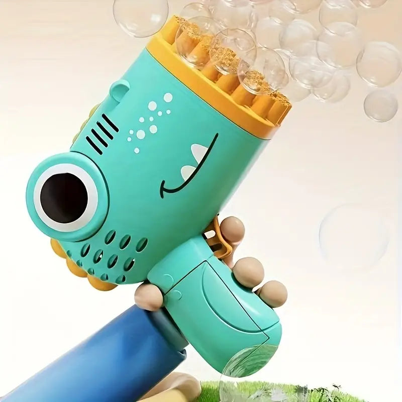 40-hole handheld dinosaur bubble machine