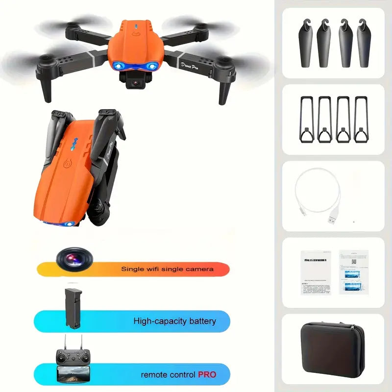 E99 Drone with One-Click Takeoff, 360° Flip & Navigation