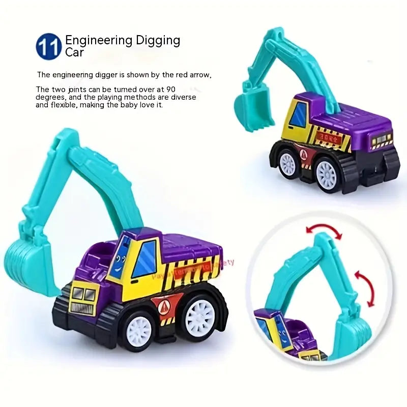 10pcs Kids' Pull back Vehicle toy set
