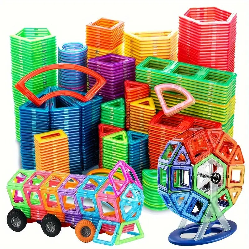 100 Piece Magnetic Building Blocks STEM Educational Set with Storage Bag