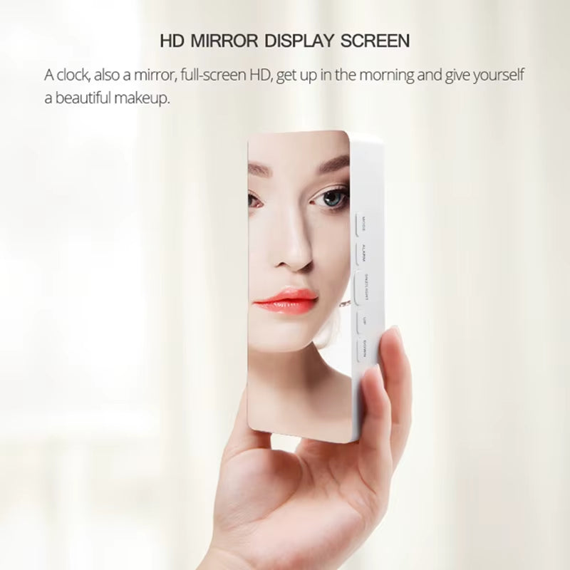 Digital Alarm Clock LED Electronic Desktop Clock with Temperature for Bedroom Home Office Teens Kids