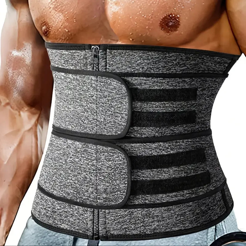 Men's Zipper Double Waist Trainer Tightener Abdominal