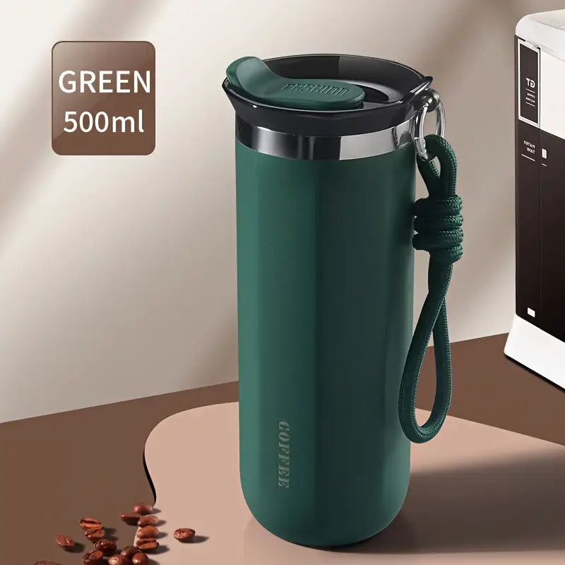 1pc Double-Layer Stainless Steel Vacuum Coffee Mug 500ml