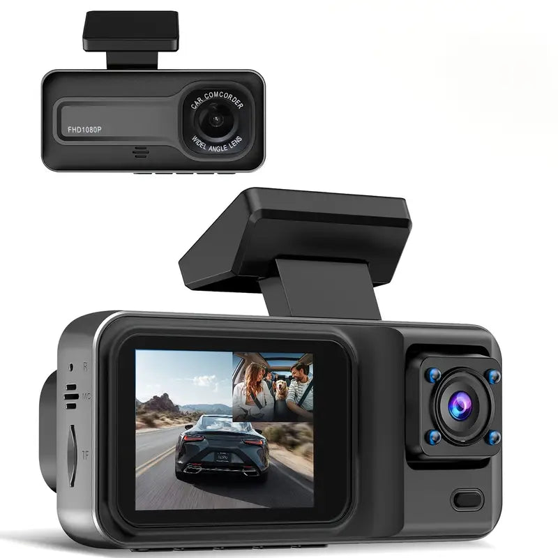 Car Dashcam with Dual Lens 1080P+720P