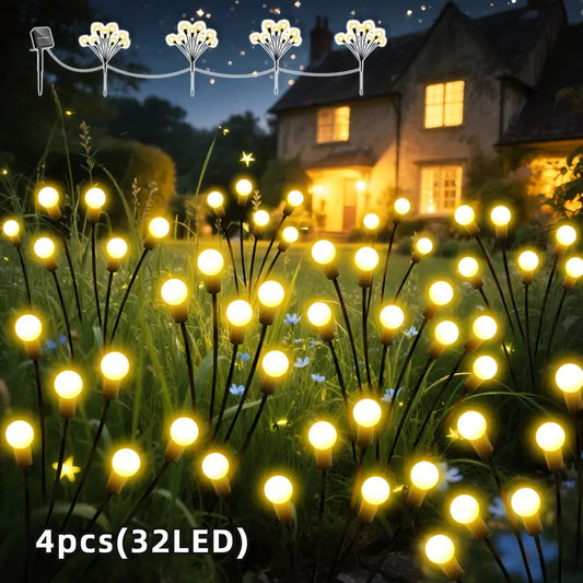 4pcs, 32LED Solar Garden Lawn Decorative Lights