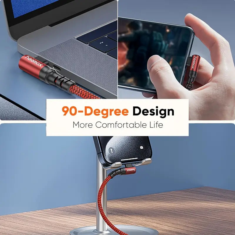USB Type C Right Angle Charger Cable