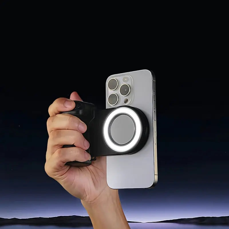Mobile Phone Camera Grip, Smart Phone Holder with Magnetic Detachable Remote Shutter