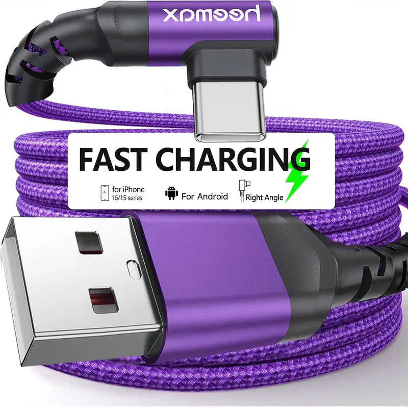 USB Type C Right Angle Charger Cable