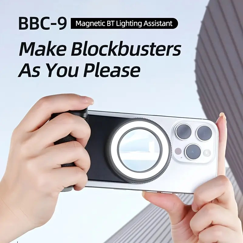 Mobile Phone Camera Grip, Smart Phone Holder with Magnetic Detachable Remote Shutter