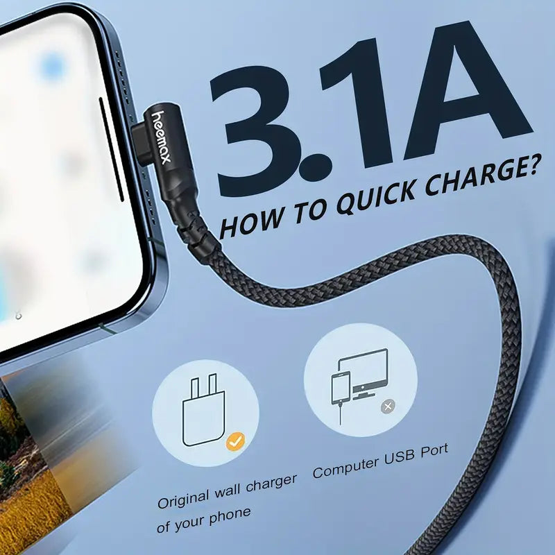 USB Type C Right Angle Charger Cable