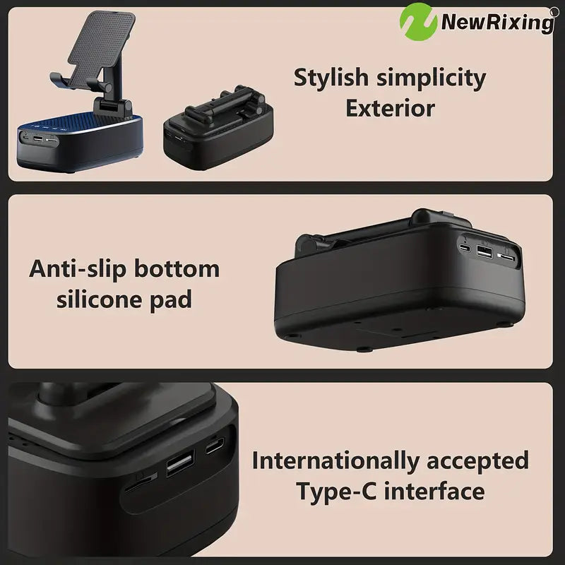 New Rixing 6W Wireless Speaker with Phone Holder