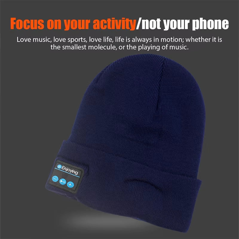 Winter Sports Bluetooth Hat Warm Beanie Music Wireless Bluetooth Headset Speaker Hats Wireless Earphones Cap Smart Headphones