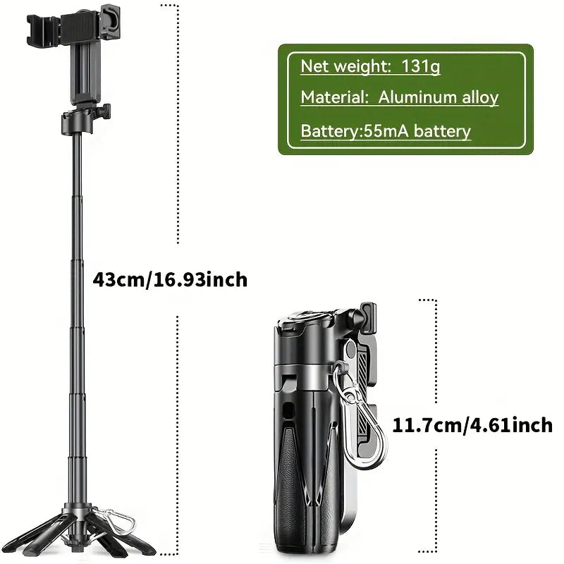 P15 Mini Wireless 3-in-1 Selfie Stick Expandable Phone Holder