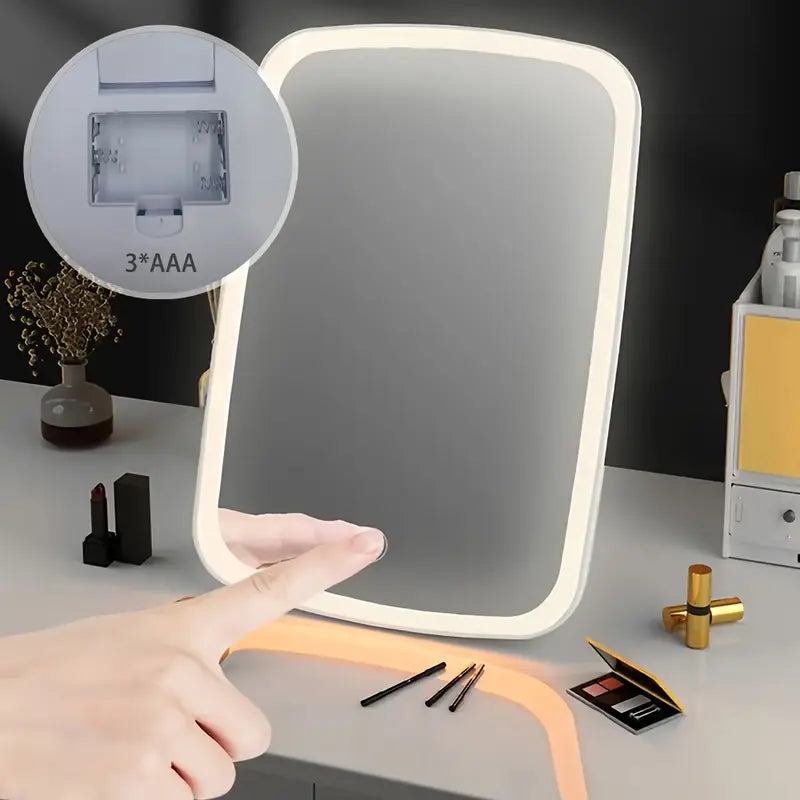 Portable LED Makeup Mirror with Touch Control