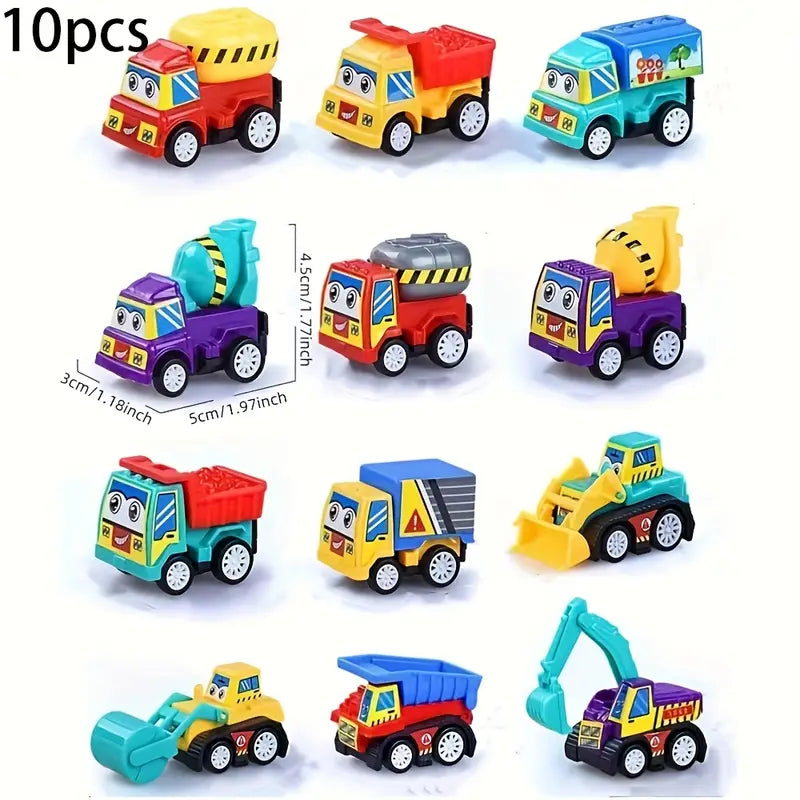10pcs Kids' Pull back Vehicle toy set
