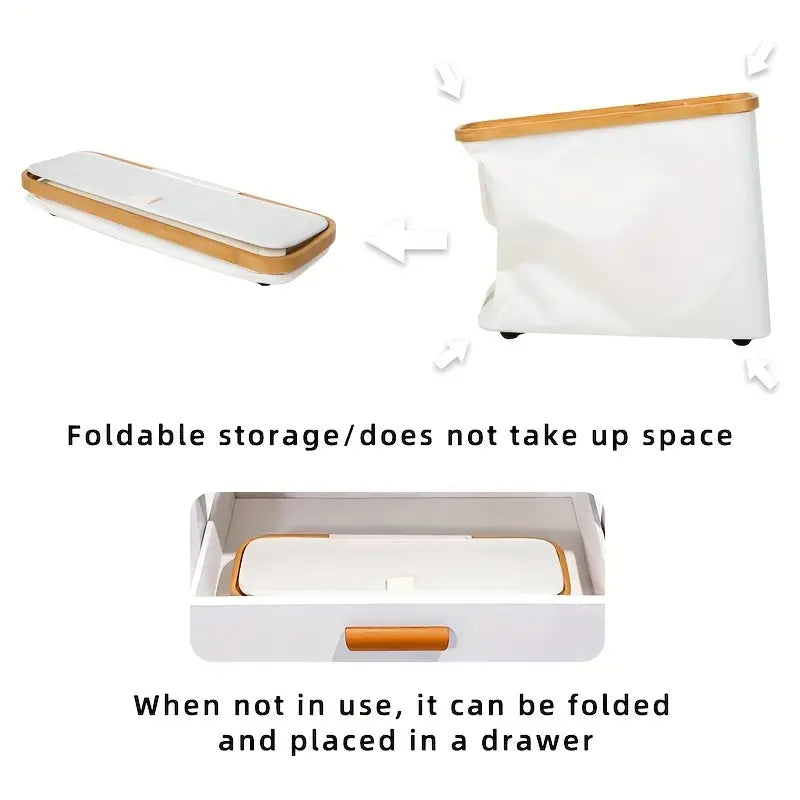 Large Capacity Foldable Toilet Paper Holder with Lid