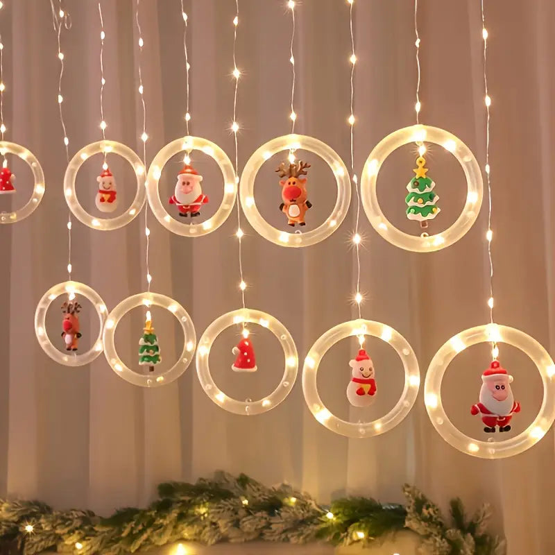 USB-Powered Festive Christmas Decor with Santa, Reindeer, Snowman & Tree Designs