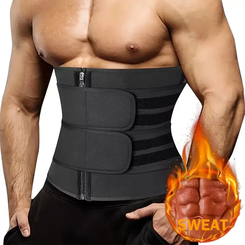 Men's Zipper Double Waist Trainer Tightener Abdominal