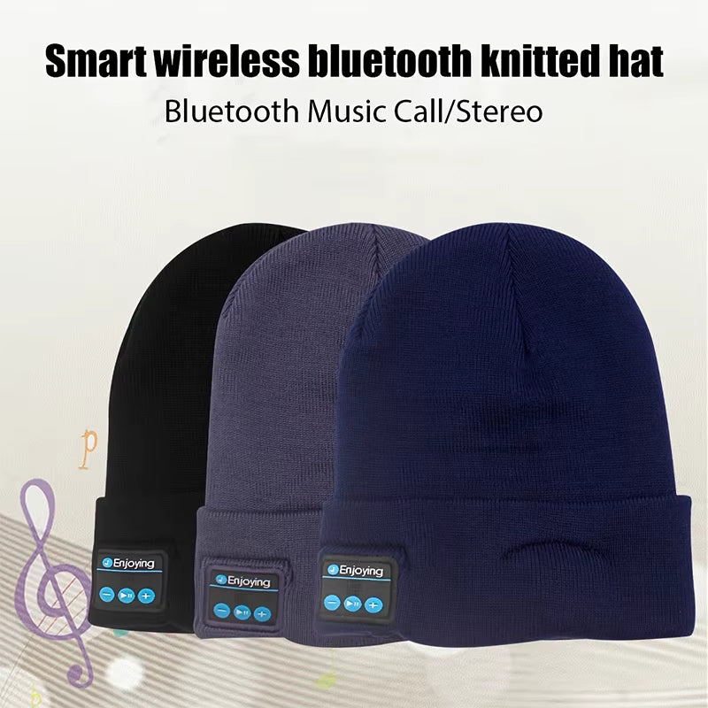 Winter Sports Bluetooth Hat Warm Beanie Music Wireless Bluetooth Headset Speaker Hats Wireless Earphones Cap Smart Headphones