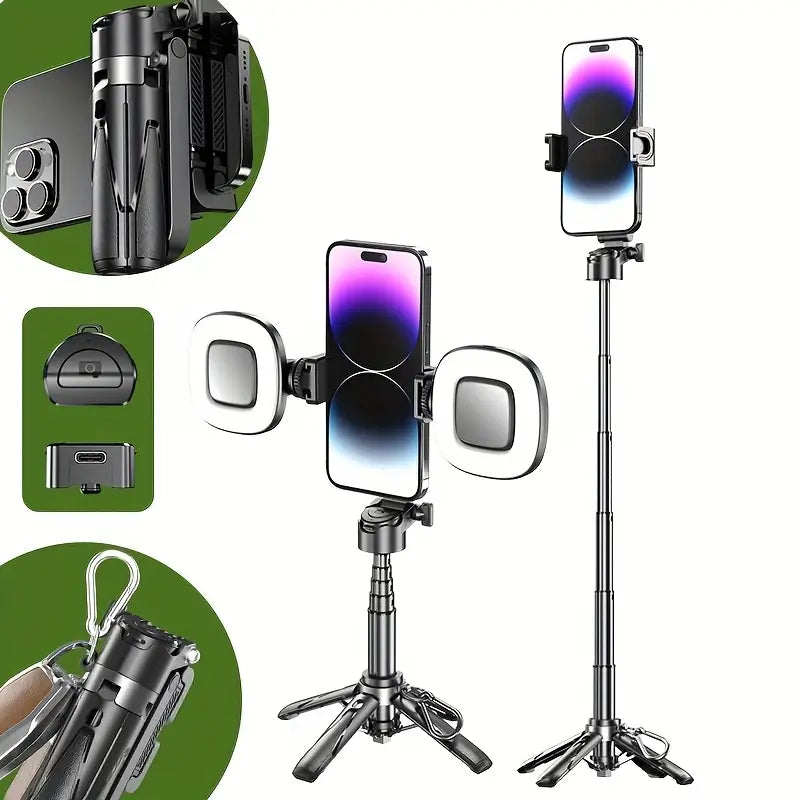 P15 Mini Wireless 3-in-1 Selfie Stick Expandable Phone Holder