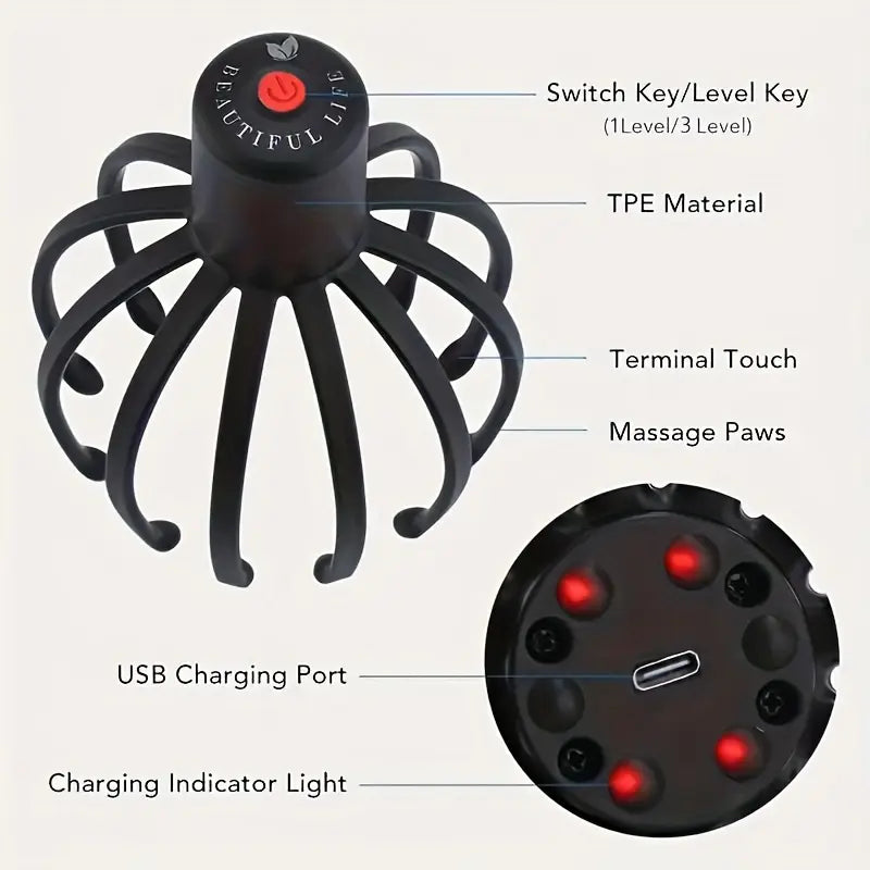 New Octopus Claw Head Massage Tool