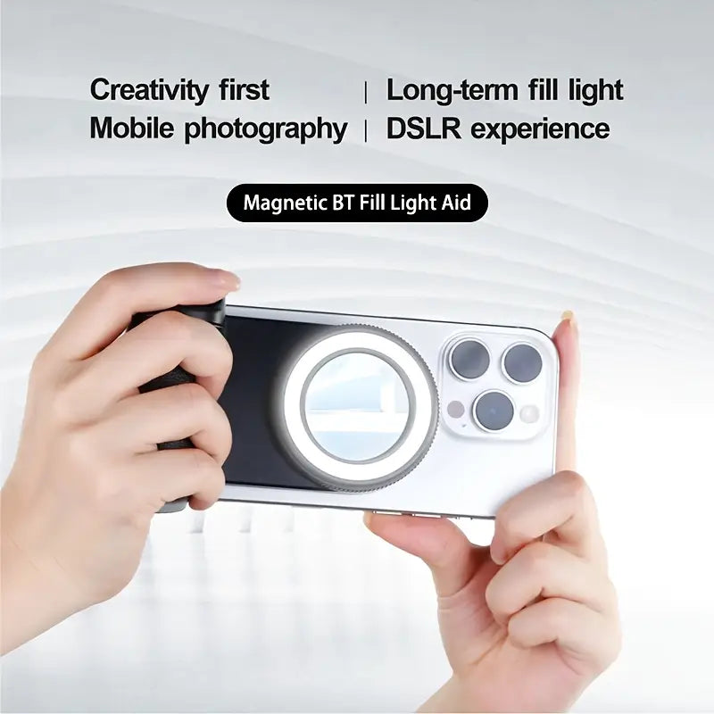 Mobile Phone Camera Grip, Smart Phone Holder with Magnetic Detachable Remote Shutter