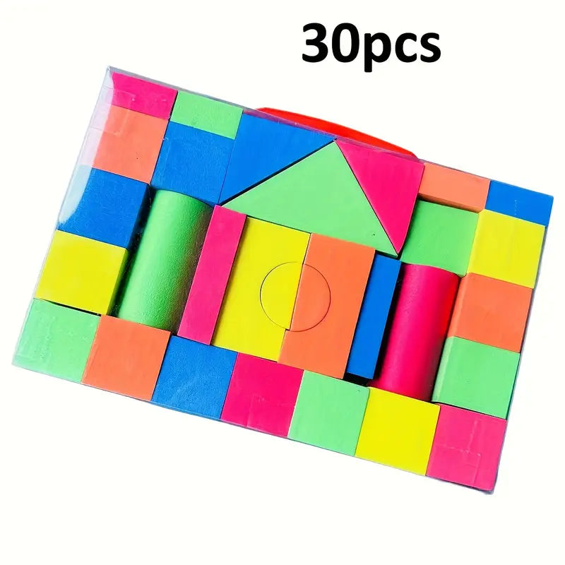 30 Piece Bubble Blocks, Various Shapes and Sizes