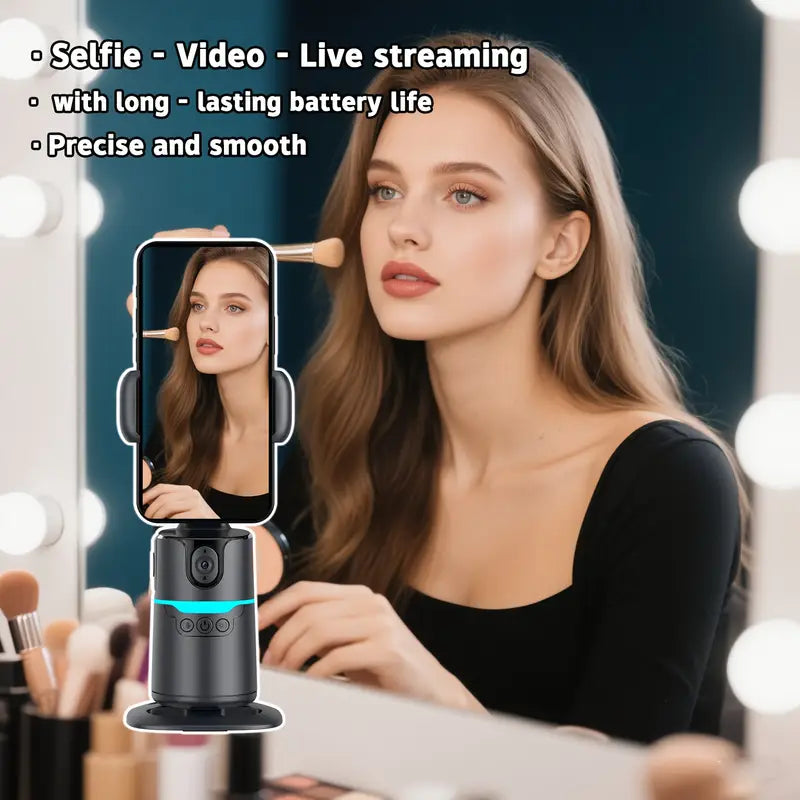 AI 360° Rotation Anti-Shake Portable Device for Live Streaming & Travel