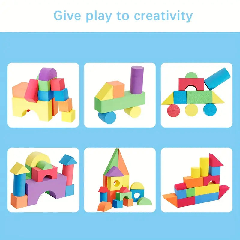 30 Piece Bubble Blocks, Various Shapes and Sizes