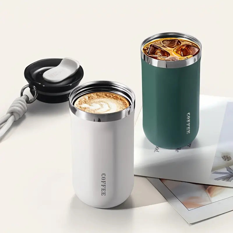 1pc Double-Layer Stainless Steel Vacuum Coffee Mug 500ml