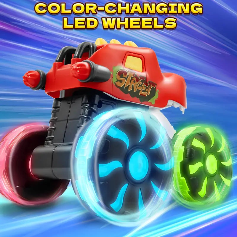3 Piece Monster Truck Toy, Motion Activated Light-Up