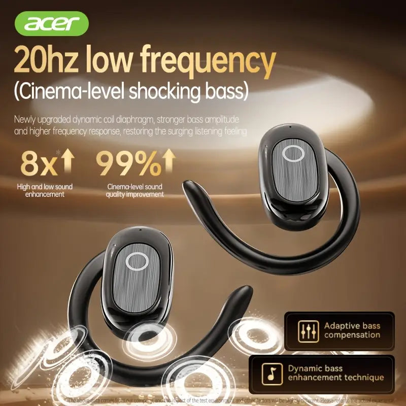 TWS Wireless Headphones with Deep Bass Stereo + Call Noise Cancellation