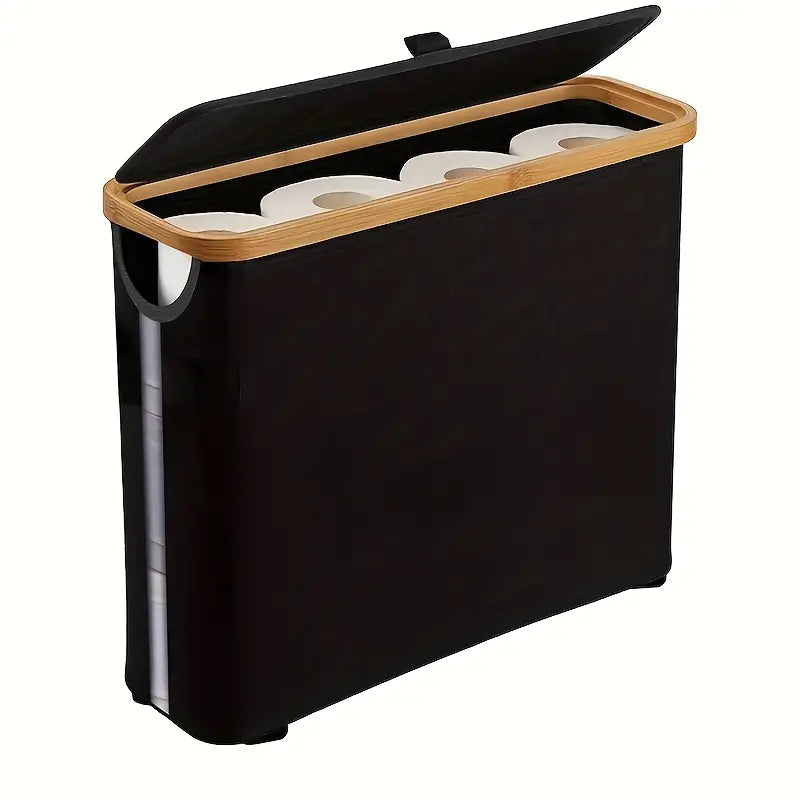 Large Capacity Foldable Toilet Paper Holder with Lid