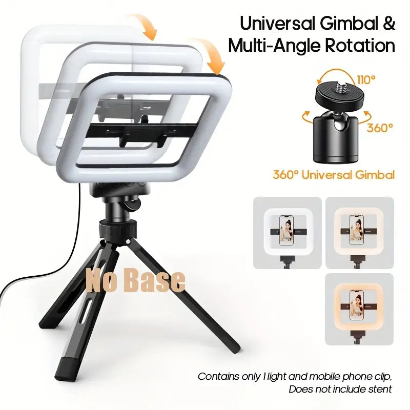 USB-Powered Smartphone Fill Light with Phone Holder