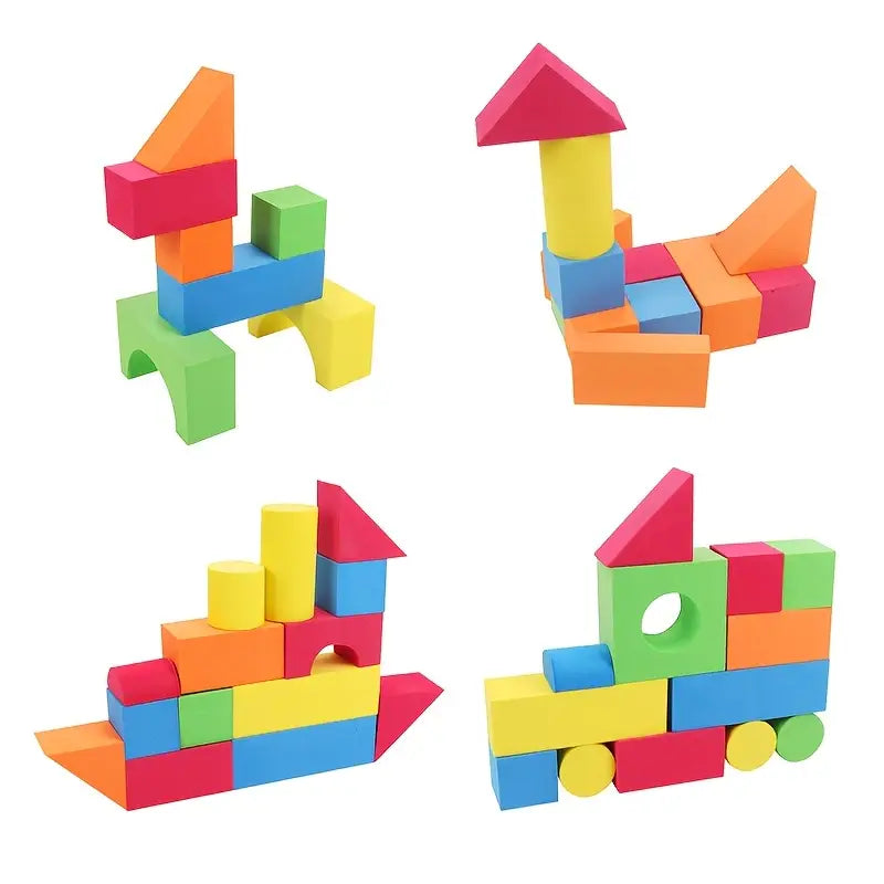 30 Piece Bubble Blocks, Various Shapes and Sizes
