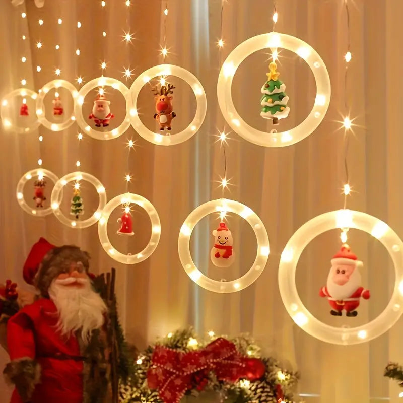 USB-Powered Festive Christmas Decor with Santa, Reindeer, Snowman & Tree Designs
