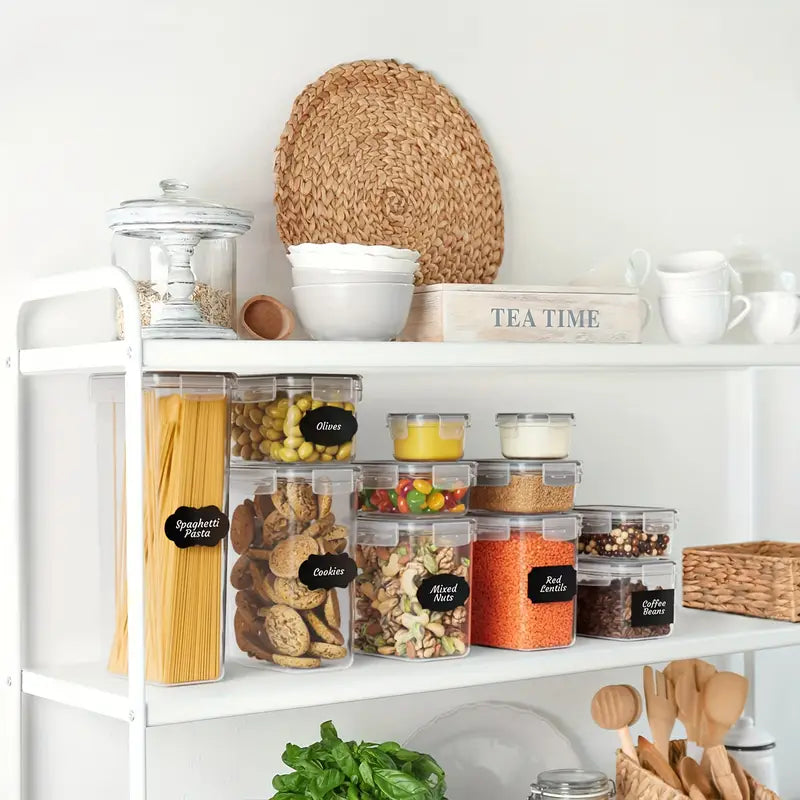 12 Kitchen And Pantry Organizing Containers, Bpa-Free, Pvc-Free, (6 Lids + 6 Boxes)