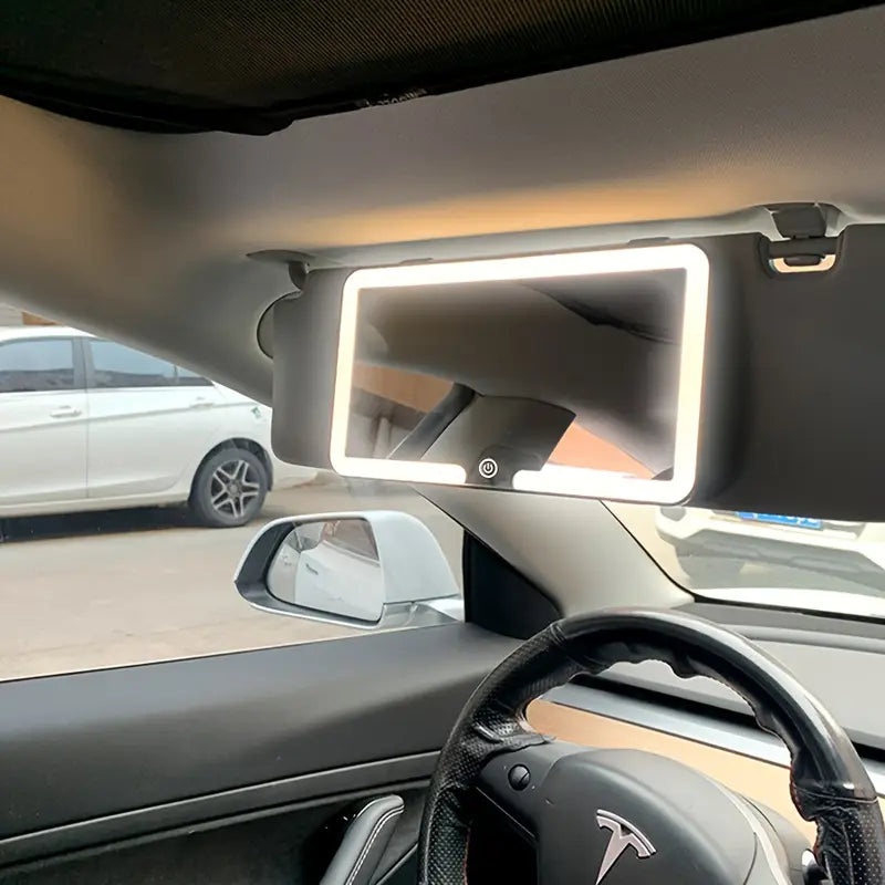 Car Visor Makeup Mirror with 3 Light Modes