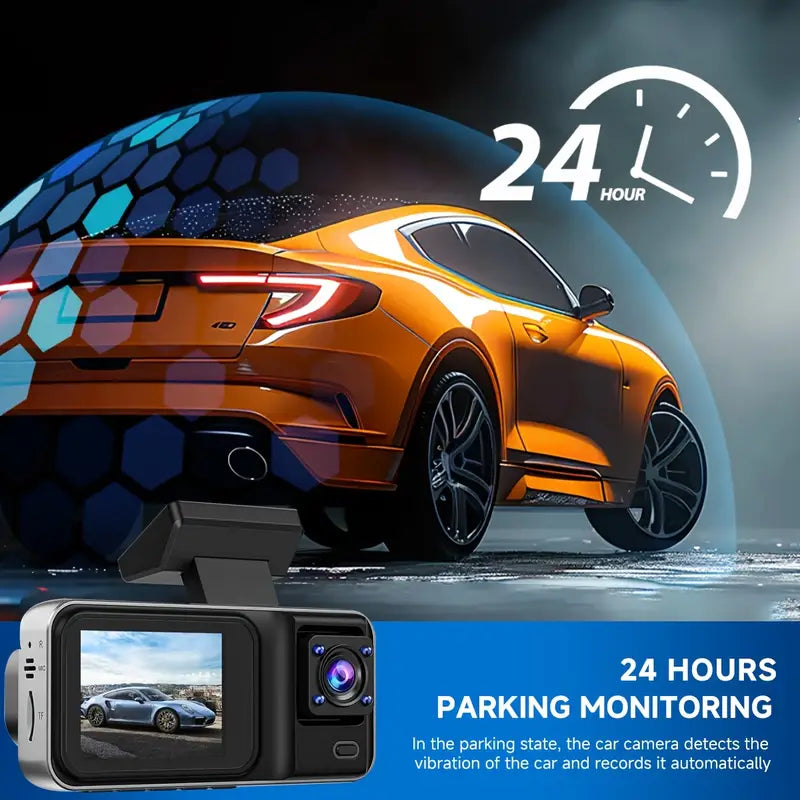 Car Dashcam with Dual Lens 1080P+720P
