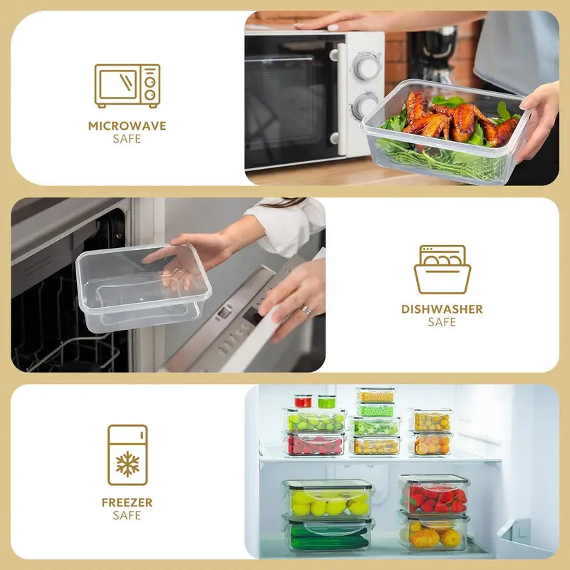 12 Kitchen Storage Containers And Food Organization Jars, Bpa-Free And Pvc-Free