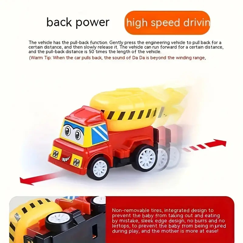 10pcs Kids' Pull back Vehicle toy set