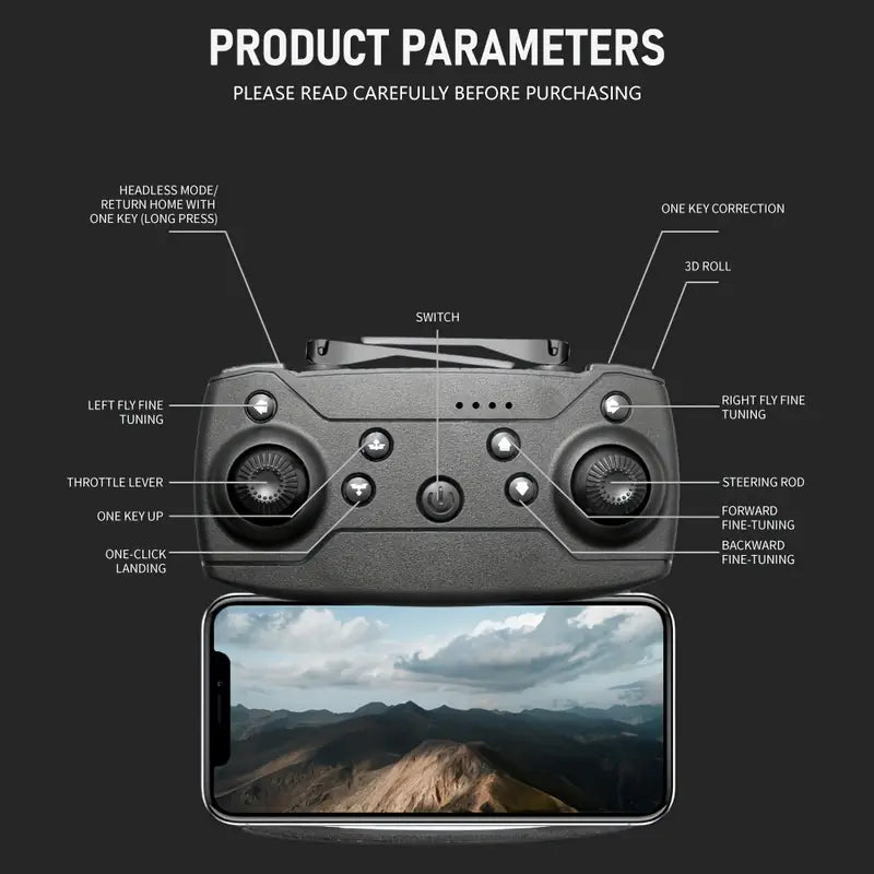 E99 drone - equipped with dual cameras