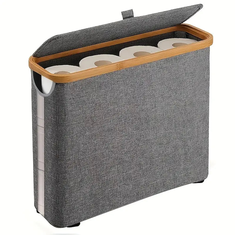 Large Capacity Foldable Toilet Paper Holder with Lid